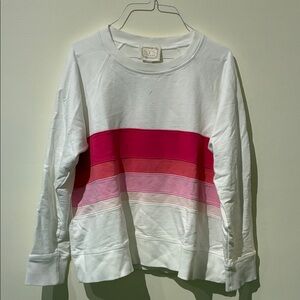 Sail to Sable STS Pink Stripe Sweatshirt - Women’s XL